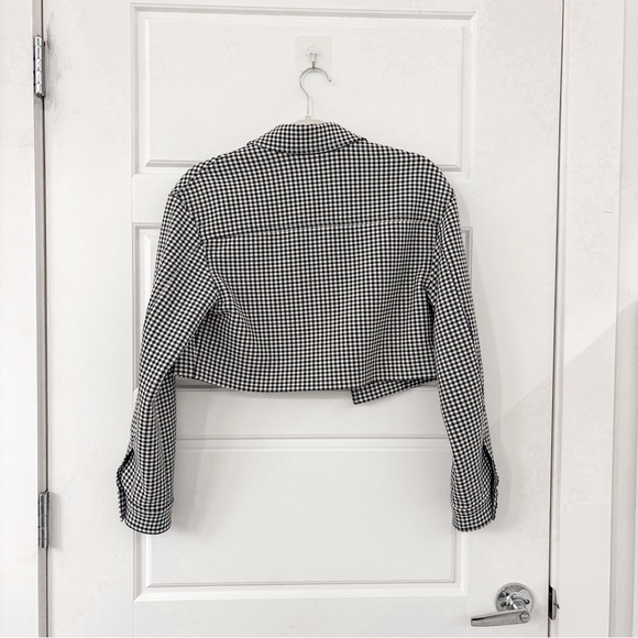 Aritzia Wilfred Set Little Cropped Gingham Jacket Shorts - Picture 10 of 15
